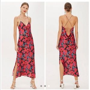 COPY - Topshop Floral Satin Slip Dress